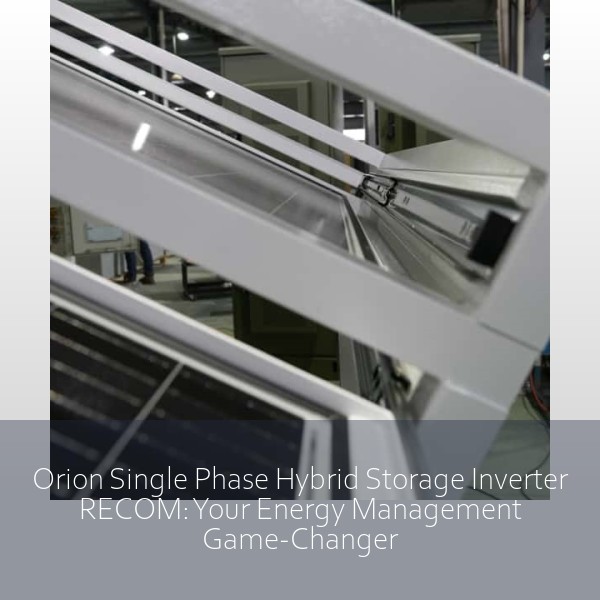 Orion Single Phase Hybrid Storage Inverter RECOM: Your Energy Management Game-Changer